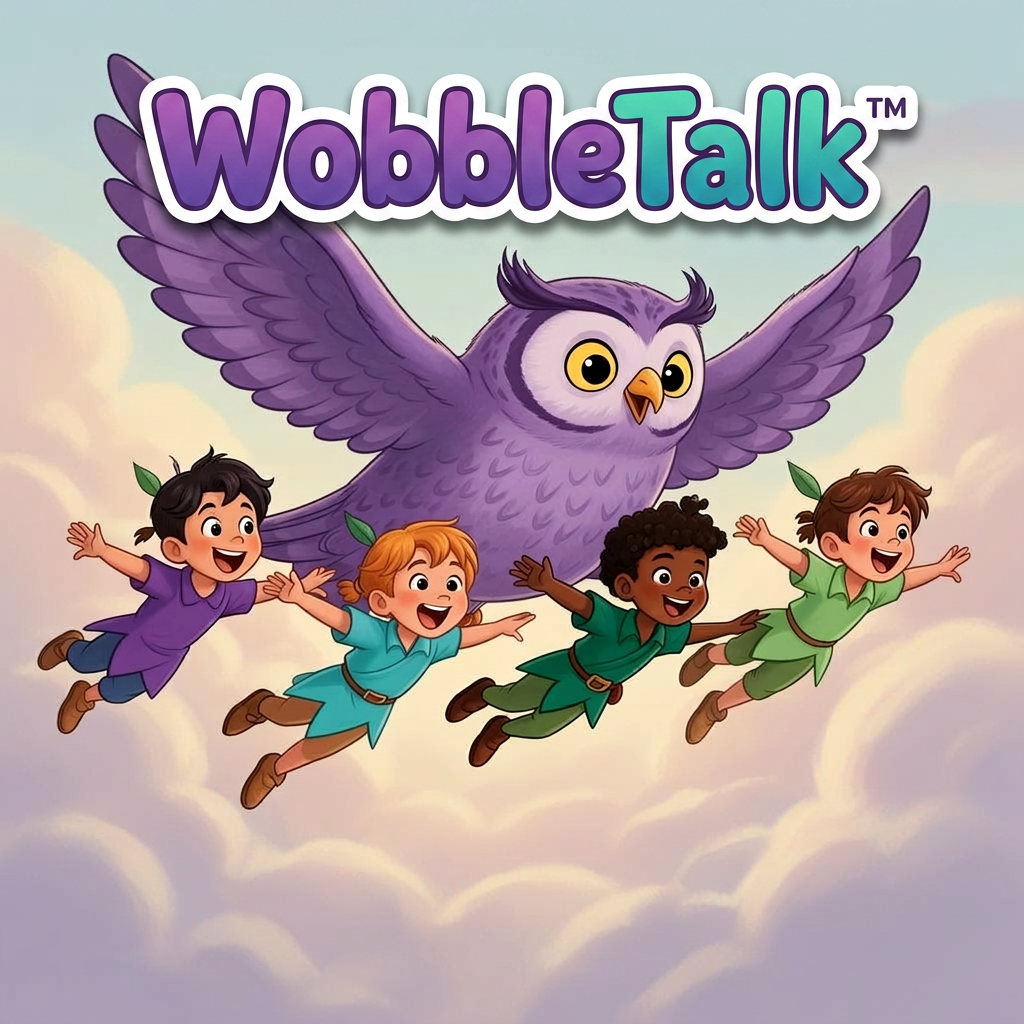 Wobble the owl with four adorable owlets — a warm family welcome to WobbleTalk